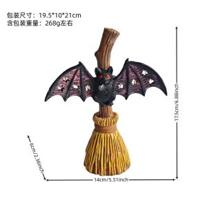 TIEZI MALL Làm từ nhựa Đèn chổi đánh côn trùng Pin cúc áo Cánh đôi Đèn ngủ Halloween Đồ trang trí Halloween Phong cách cổ điển Đèn bàn ma quái Bàn cạnh giường