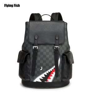 Flying Fish New 2021 Mens Backpack Multifunctional Laptop Backpacks High-capacity Student Racksack Outdoor Travel Bag Computer School Bag