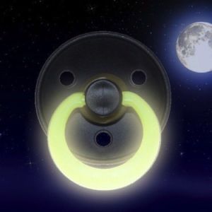 BIBS PACIFIER l Glow in the Dark l Natural Rubber Baby Pacifier l BPA-Free l Made in Denmark