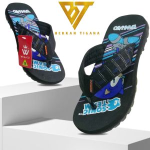 SENDAL JEPIT GUNUNG ANAK LAKI-LAKI KARAKTER KARTUN  SONIC WAHATO /SENDAL JEPIT ANAK LAKI-LAK WANHATO UKURAN PAKAI DIBAWAH 7 TAHUN