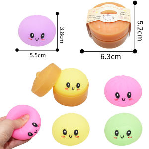 2026 Glitter Dumpling Squishy ToySlow Rising Soft Squeeze Ball with Cute Expressions Sensory Fidget