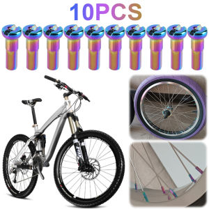 【NEW】 10Pcs Bike Spoke Nipples 14G Colorful Alloy Spokes Nipples for Mountain and Road Bicycles Durable and Easy to Install