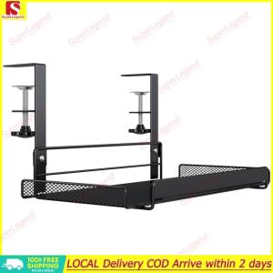 【Big Sale】Desk Cable Organizer Heavy Duty Under Table Cable Management Rack Adjustable Metal Mesh Cable Holder for Desk Kitchen【SuperLegend】