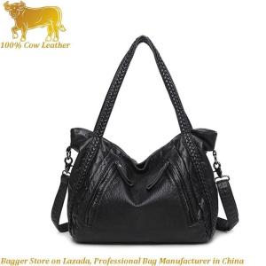 รอยัลBaggerกระเป๋าทรงสี่เหลี่ยมมีหูหิ้วสะพายไหล่สําหรับผู้หญิงสาวหนังแกะแท้หนังแฟชั่นบิ๊กไหล่สลิงกระเป๋าเดินทางแพะหนังTotes