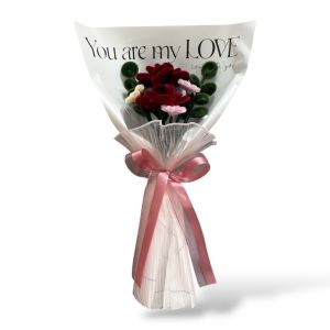 ช่อดอกกุหลาบกำมะหยี่ สำหรับมอบให้เป็นของขวัญ ดอกไม้กำมะหยี่ งาน DIY แฮนด์เมด Handmade Velvet flower ของขวัญวันเกิด งานรับปริญญา วาเลนไทน์