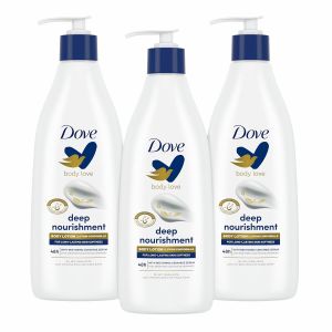 Dove Body Love Moisturizing Body Lotion Intense Care Pack of 3 for Rough or Dry Skin Softens and Smoothes 13.5oz