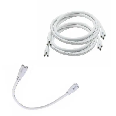 ERANPO 5Pcs T5 T8 Tube Connector Cable Wire Cord For Integrated LED Fluorescent Light Lamp 30-200cm