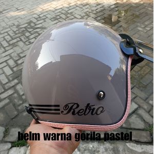 Helm bogo dewasa  Helme wanita desain terbaru new arival list kulit pu leather ber sni fulleher