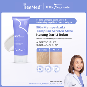 Dr.BeeMed® Stretch Mark Cream 100g - Krim Menyamarkan Stretch Mark Ibu Hamil & Menyusui BPOM