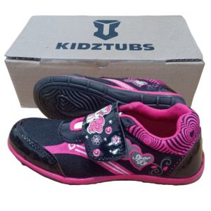 Sepatu Anak Perempuan Sepatu Sekolah Anak Perempuan Murah Karakter Kuda pony Kitty Cantik Warna Hitam Ping Usia 6-10 Tahun Paud TK SD-KIDZTUBS1616060924