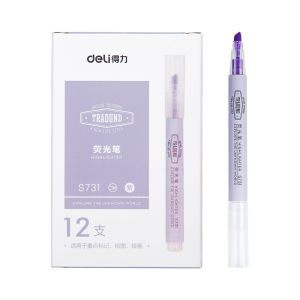 Deli Highlighter Pen 6-Color School Supplies Student Candy Color Highlighters Pen Set Aesthetic Tasteless Inclined Head Design For Free Use S731