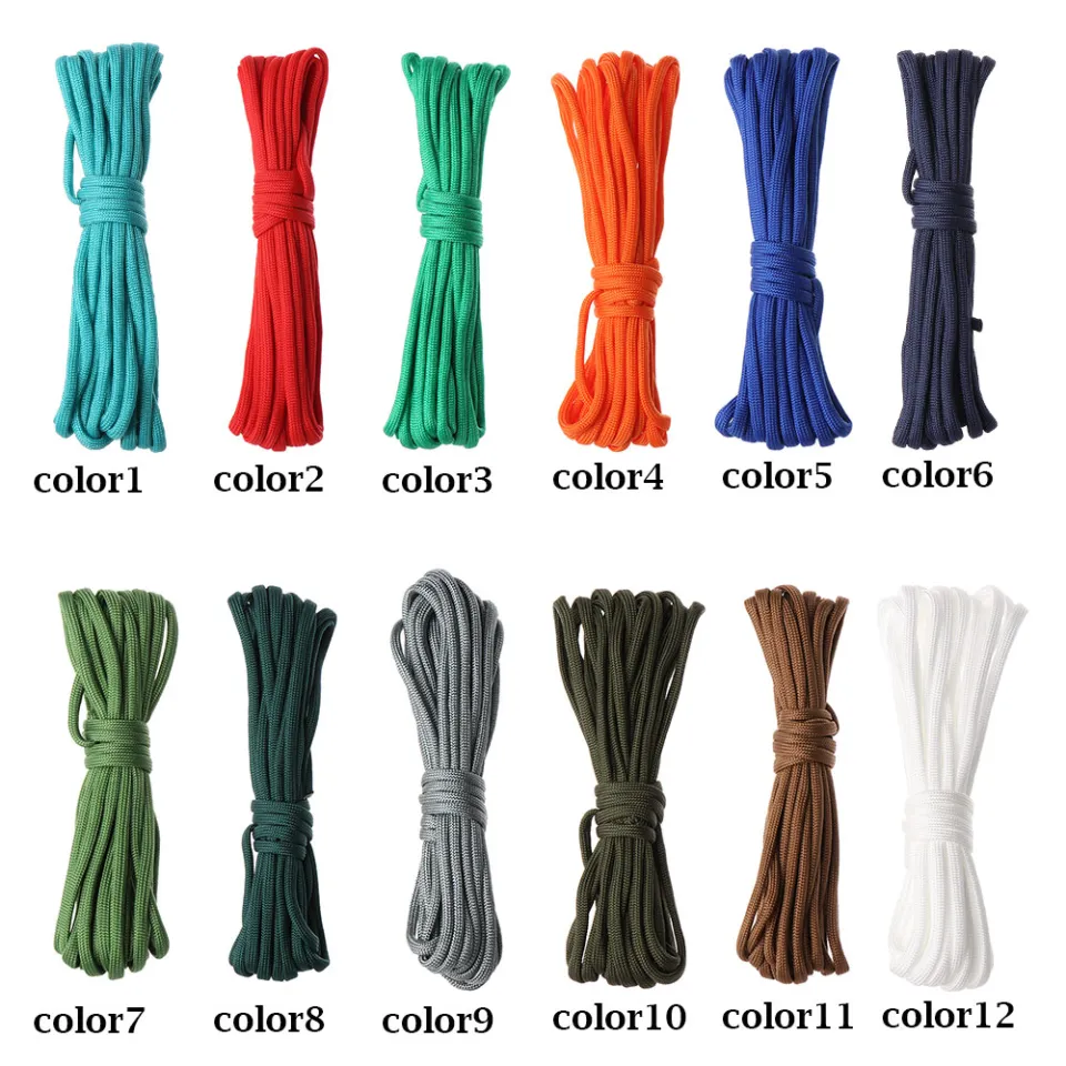5m/15m/30m 7-core 550 Paracord 4mm Parachute Cord Outdoor Camping Survival  Rope Kit Umbrella Tent Lanyard Strap Clothesline