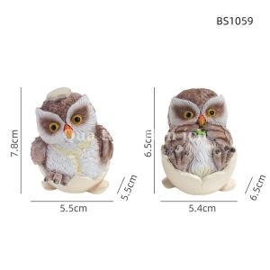 [HCM] Mô hình đôi chim Cú mới nở (BS1059) bằng nhựa tổng hợp chất lượng cao quà tặng cho bạn bè người thân trang trí nhà cửa phòng khách tủ TV phòng ngủ…