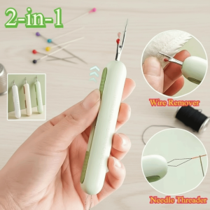 NOBLELUX Double Head Threader Household Sewing Accessories 2-in-1 Stitching Remover Portable Work Manual Threader