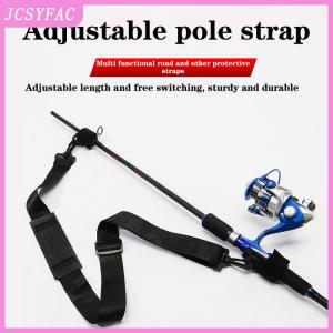 JCSYFAC  Fishing Rod Carrying Strap Sling Shoulder Belt Security Tools Nylon Rod Bracket Waist Belt Strap Fishing Tool Accessories