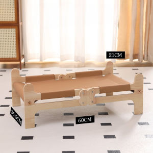 Pet Bed Summer Cat Bed Wooden Hammock Technology Cloth Scratch Resistant Waterproof Small Dog Tidur Kucing
