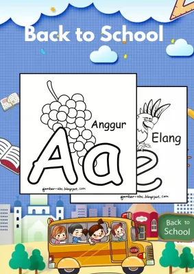 ISI 20 LEMBAR KERTAS MEWARNAI UKURAN A4 UNTUK ANAK TK PAUDGAMBAR PER LEMBAR BERBEDA-BEDA