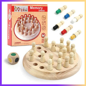 Wooden Memory Match Stick Chess Game | Parent-Child Interaction Color Toys | Funny Block Board Game for Kids | Brain Teaser for Boys and Girls 3 4 5 + Years Children | Birthday Gift