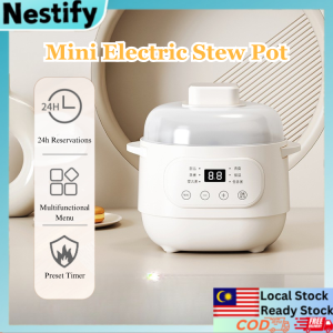 1L Mini Electric Slow Cooker Automatic Digital Multifuctional Cookers Ceramic Liner Soup Baby Porridge Bird Nest Pot