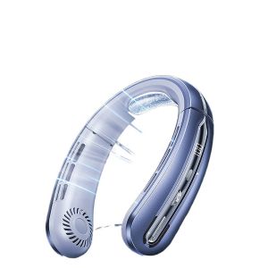 Small Neck Fan Portable Rechargeable Fan USB 4000mAh Battery 100 Gear Adjustable Kipas USB With LED Display