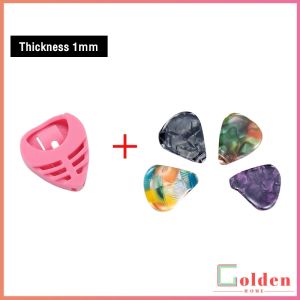 Golden ปิ๊กกีตาร์ ขนาด 0.5mm 1mm ทรงหยดน้ำ สำหรับกีตาร์พื้นบ้าน กีตาร์คลาสสิก อูคูเลเล่ Guitar Picks