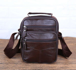 100%Genuine Leather shoulder bag Mens bag Crossbody bag Vertical briefcase sling Backpack Fashion leather sling bagbags
