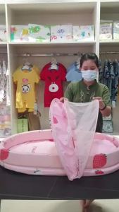 E001"พร้อมส่ง"ที่นอนเด็ก มุ้งเด็กอ่อน มุ้งครอบ สำเร็จรูป มุ้งกันยุงเด็กอ่อน ที่นอนเด็กแบบพกพา พร้อมมุ้งครอบกันยุงและแมลง ถอดซักได้ เด็ก เด็กแรกเกิด ทารก เด็กวัยหัดเดิน เด็กผู้หญิง เด็กผู้ชาย