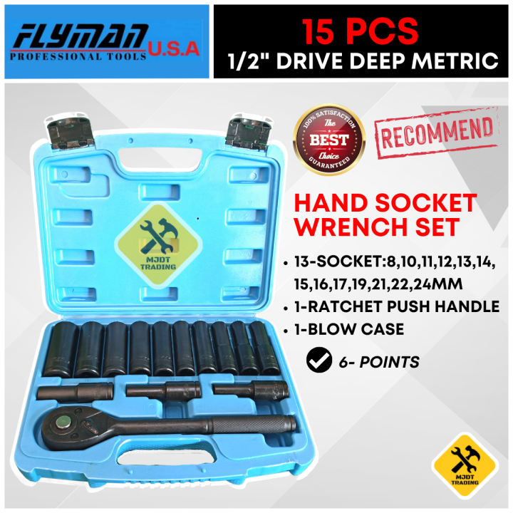 Flyman U S A High Quality Pcs Deep Socket Set Lazada Ph