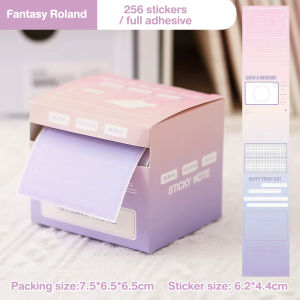 256PCS Roll Pull Out Sticky Notes Large Capacity Memo Paper for DIY Notebook Creative Decorations Kertas Memo 装饰便签