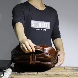 European and American Retro New Style Top Layer Cowhide Mens Travel Backpack Womens Genuine Leather Laptop Backpack Large Capacity Handbag