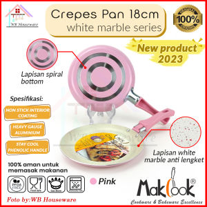 MAKCOOK Wajan Teflon / Wajan Gagang / Crepes pan / crepes maker / telfon crepes White Pink