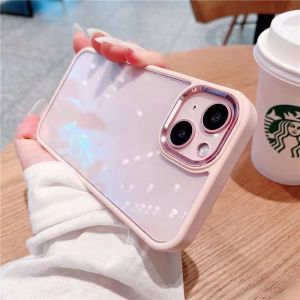 【พร้อมส่ง】เคสใสไอโฟน เคสอะคริลิคเคสชาร์จได้ กันเลนส์กล้อง ขอบสี for iPhone 11 12 Pro max 13 Pro max 14 Promax 14Pro 14 Plus เคสโทรศัพท์แม่เหล็กกันกระแทก