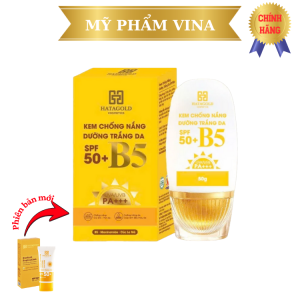 KEM CHỐNG NẮNG DƯỠNG TRẮNG DA HATAGOLD B5 SPF 50+/ PA+++ ( 50g)