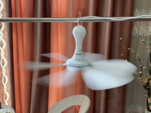 16.5Inch/ 42cm Canopy Fan Ceiling Fan with 6 Blades USB Tent Fan Air Cooler Hanging Fan Camping Fan for Windless Day