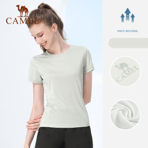 Cameljeans Yoga Short Sleeve Summer Quick Dry Sports Tops Running Fitness T-Shirt for Women
