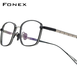 FONEX Titan nguyên chất Gọng kính nam thiết kế thương hiệu cổ điển Kính mắt dáng vuông kinh doanh đầy đủ vành Nhật Bản chất lượng cao siêu nhẹ tùy chỉnh kính mắt cho mắt 85723