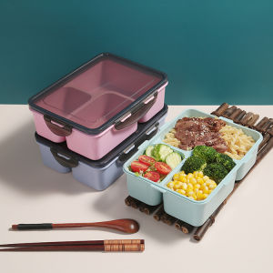 BPA FREE Lunchbox Free Sendok Kapasitas 1500ml 3 Sekat Kode 6101/ Kotak Makan Anti Tumpah 3 Sekat