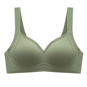 Maniyun Summer Seamless Push Up Bra Women Comfort Wide Shoulder Straps Latex Bra Non-wired Lingerie