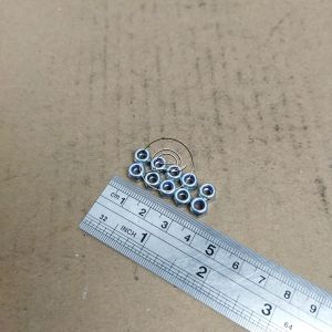 10 PCS MUR NYLON PUTIH KUNCI 7 M4 LOCKNUT LOCK NUT GALVANIS GALVANIZ GALPANIS DIAMETER DALAM 4MM LUAR 7MM PITCH DRAT 0.7