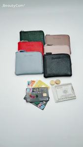 Ví Nữ Mẫu Ngắn Ví Mẫu Mỏng Khóa Kéo Túi Đựng Thẻ Da Bò Lớp Đầu Tiên Túi Xách Thời Trang Hàn Quốc Học Sinh