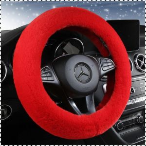 Steering Wheel Cover Keep Your Hands Warm Winter Essentials Utility Functions Plush Material Non-slip