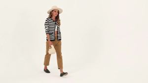 Dokotoo  Womens  2025  Fashion Casual Round Neck Front Open Long Sleeve Thick Knit Striped Cardigan Sweater Coat