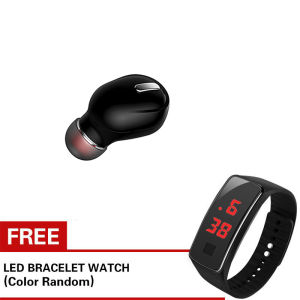 【With Free LED Watch】DISOUR X9 5.0 Mini Wireless Bluetooth Earphone Stereo Earbud Sport Gaming Stereo Headset With Mic Handsfree Headphone For Xiaomi iPhone All Smartphones