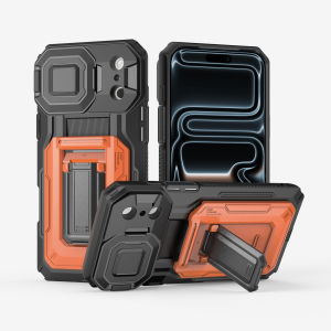 Shockproof Hybrid Heavy Duty Card Holder Wallet Case For iPhone 16 Pro Max 17 Pro 15 14 Kickstand Slide Camera Protection Cover