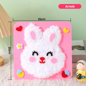 Creative Kids Sewing Kit Safety Needle Thread Drawing DIY Craft Set Handmade Wool Material Package