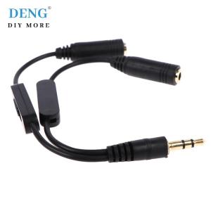 🎀🎁【Special price】Deng 1ใน2 Out 3.5mm ชายถึง Double MONO 3.5mm FEMALE Headphone Y Splitter CABLE