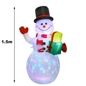 1.5 M Christmas Inflatables Snowman Outdoor Yard Decorations Christmas Blow Up Decoration