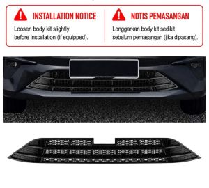 PERODUA ALZA 2022-2026 Plug n Play Car Bumper Mosquito Sport Grille Honeycomb Net - Up & Down