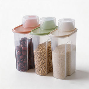 NestNest Home|1.9/2.5L Airtight Container Food Dispenser With Cup Food Grade Sealed Box Bean Grain Rice Storage Container