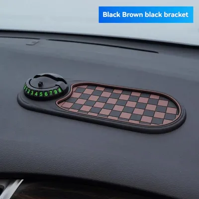 Parking Sticky Slip Mat Parking Phone Number Plate Multi function Car Dashboard Anti Slip Mat Magic Mat Sticky Pad Car Phone Holder Bracket Dashboard Storage Organize Automotive